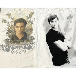 Edward & Jacob Twilight SAGA Eclipse Movie T Shirt Bundle | P1‎